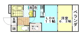 ル・グランボヌール【1階】の間取り