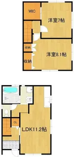 宮城県仙台市若林区沖野5【一戸建】の間取り