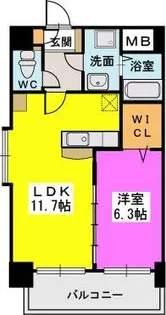 プレジデント正弥久留米駅前【4階】の間取り
