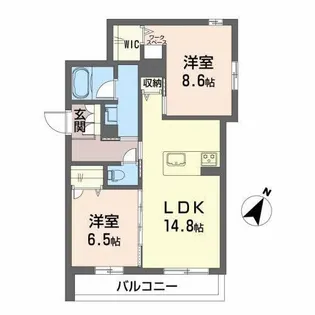 エクラシエ H【3階】の間取り