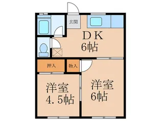 コーポ川江1【2階】の間取り