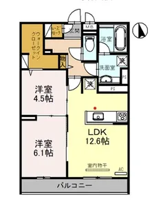 エオニオ桂川【2階】の間取り