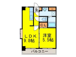アークプラザしおばる【5階】の間取り