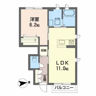 ソレイユ・プルシェ【1階】の間取り