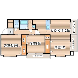 サン・クリスティ泉【2階】の間取り