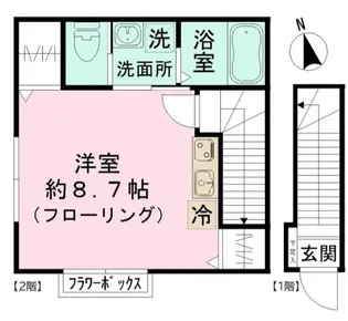 クレサージュ船橋海神【2階】の間取り