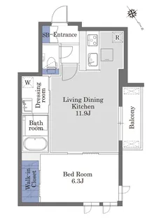 ペオーニア初台【1階】の間取り