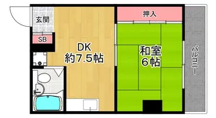 香里ロイヤルプラザ【5階】の間取り