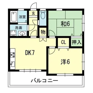 サイプレスオオツA【2階】の間取り