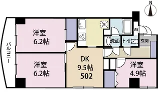 テルス川崎中島レジデンス【5階】の間取り