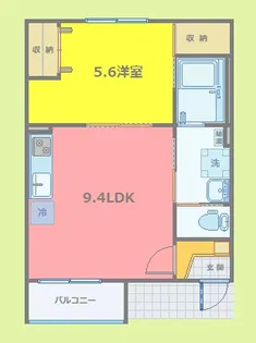 レガルバ沖館【1階】の間取り