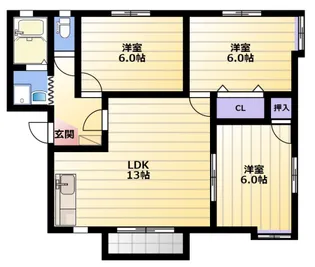 コリーナ蜆塚A【2階】の間取り
