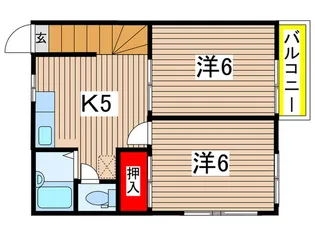 カーサ大日【2階】の間取り