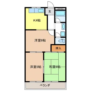 セントラルハイムTAKAHASHI【3階】の間取り