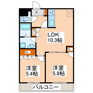 KANNA-KAMUI【5階】の間取り