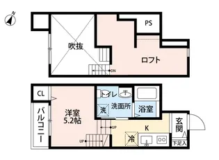 リヴァブル大楠【1階】の間取り