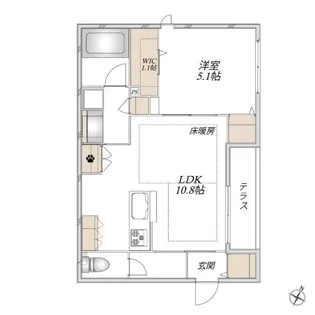 【新築☆旭化成ヘーベルメゾン】エステート 前野町【1階】の間取り