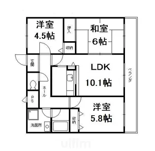 ルミエール森東【1階】の間取り