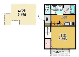 シャレオ姪浜II【2階】の間取り