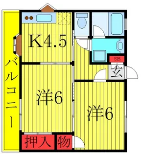 アバンサールプリモA【1階】の間取り
