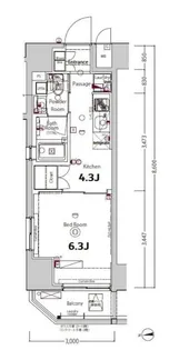 XEBEC上野【2階】の間取り