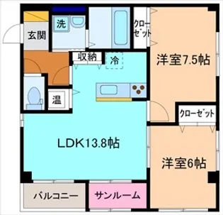 LATEST RESIDENCE2【2階】の間取り