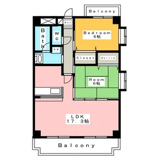 バトー・モンテ【2階】の間取り