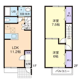 Peaceful・ Flats A【2階】の間取り