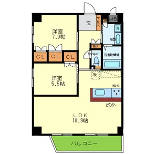 GRATIA COURT【5階】の間取り