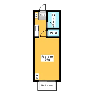 ハイユニメント城山 C【1階】の間取り