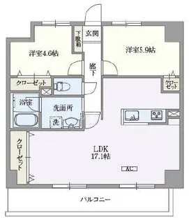 UCOURT西新井【5階】の間取り
