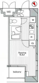 グランヴァンデュヴェール東京【4階】の間取り