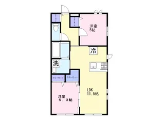 Gate Villa A棟【1階】の間取り