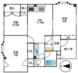 ササキハイツ【1階】の間取り