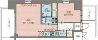 プレジオ難波【6階】の間取り