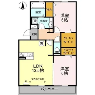 マイリーブル【2階】の間取り