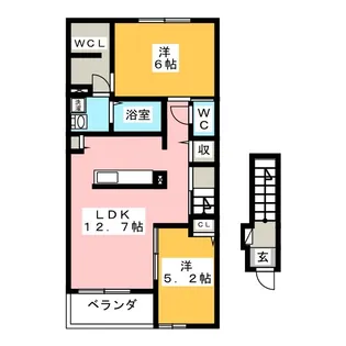 ヴィア ヴィトーリア【2階】の間取り