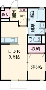 カサ・デ・エスペランサB(セコム)【2階】の間取り