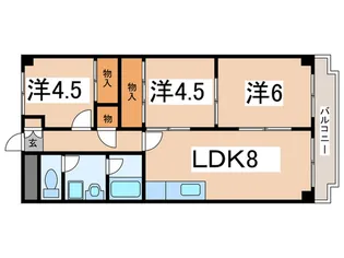サンプラザ新石切【4階】の間取り