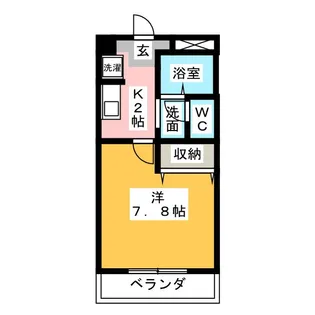 セジュール矢形【1階】の間取り