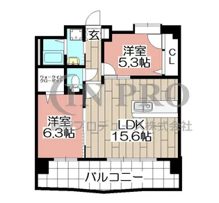 LE GRAND CRU【7階】の間取り