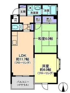 ヒューマンビルド南越谷101【1階】の間取り