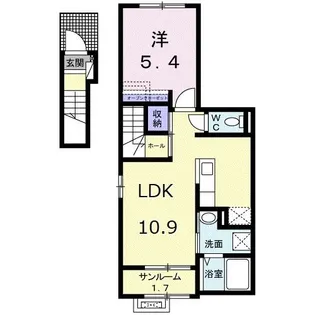 メロー ウィング【2階】の間取り