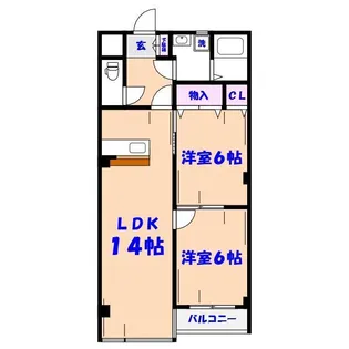サンシティー大野【2階】の間取り