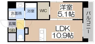 アストラルグラミ阿倍野(アベノ)【9階】の間取り