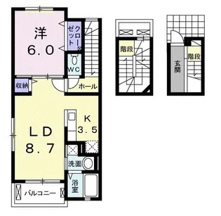 クラージ II【3階】の間取り
