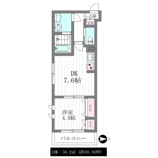 TRES CIRUELA(トレスシルエラ)【3階】の間取り