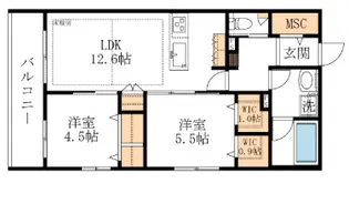 LA MAISON 千年【3階】の間取り