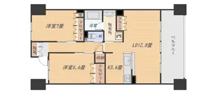サーパス加治屋402号【4階】の間取り