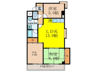 中マンション【2階】の間取り